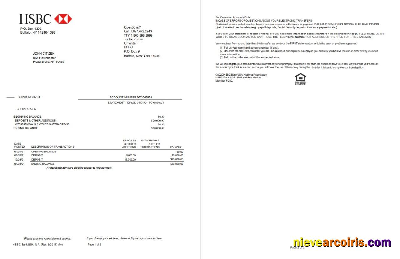 USA HSBC 2 pages Version 2